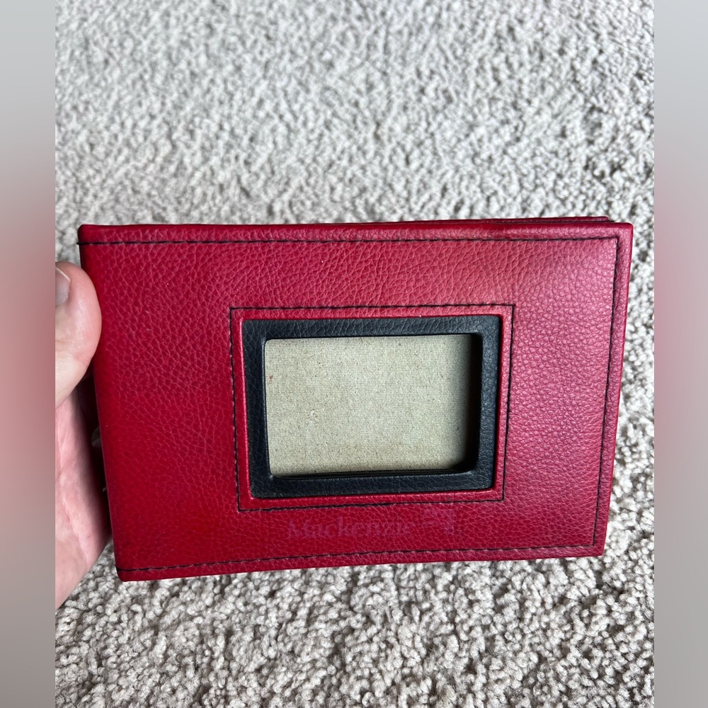 Santa Red and Black Photo Album Featuring an Open Window and LOTS of slots